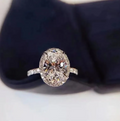 Oval Moissanite Engagement Ring