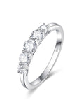 925 Sterling Silver Stackable Moissanite (Size 9.5)