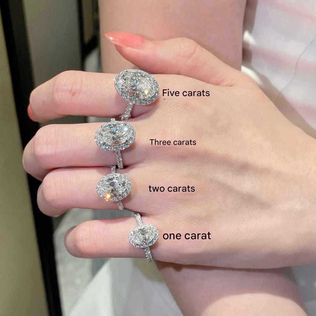 Oval Moissanite Engagement Ring