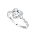 Solitaire Moissanite Engagement Rings 925 Sterling Silver 1CT (Size 5)