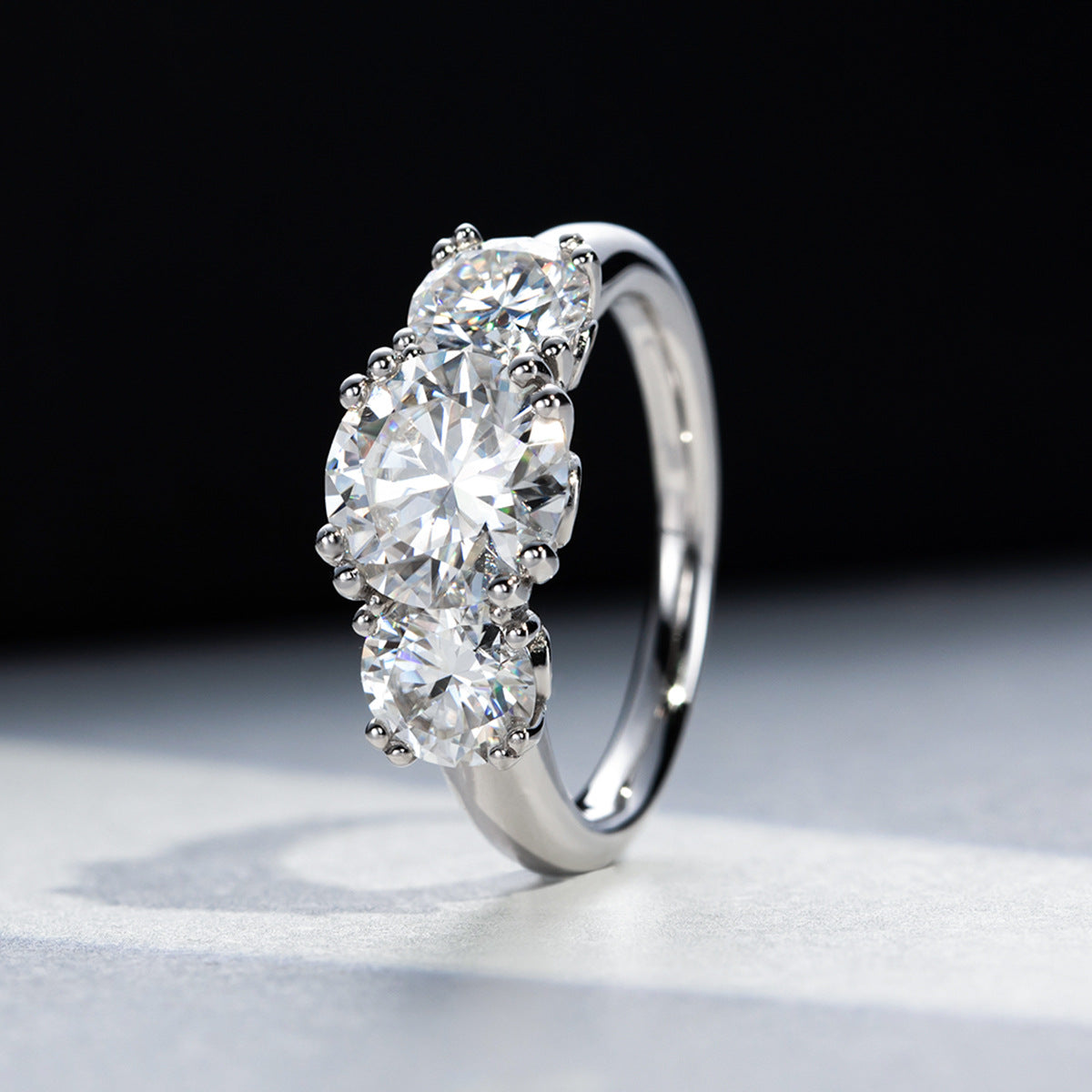 Sanshi 5 Carat D Color Moissanite Ring for Women