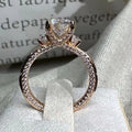 Three-Life Stone Moissanite Ring for Women