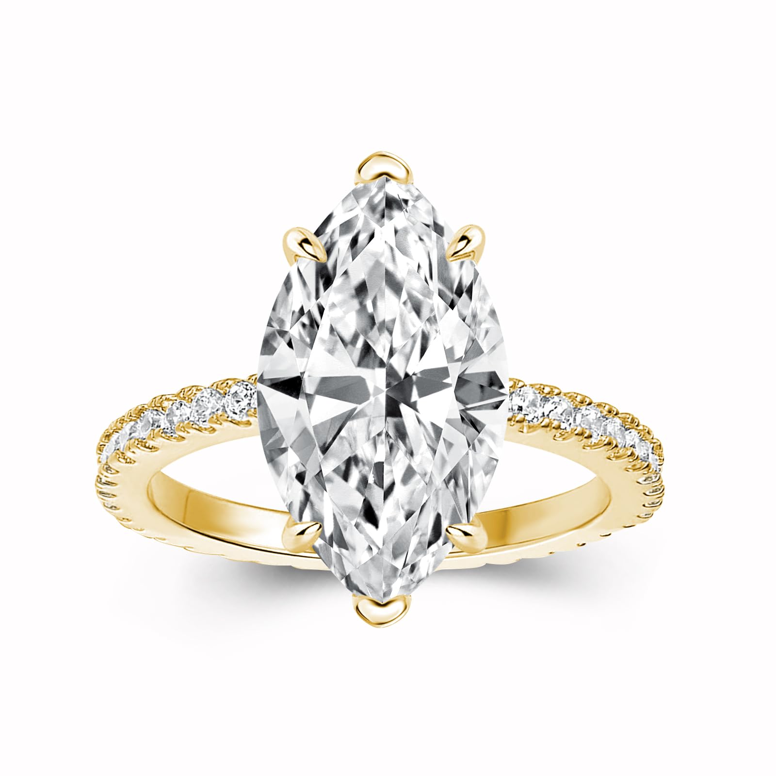 3.5CT Marquise Cut Engagement Ring (Size 4.5)