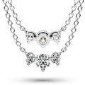 Three-Stone Moissanite "I Love You" Necklace – 925 Sterling Silver