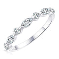 (sz9.5) Moissanite Wedding Band Sterling Silver Ring White Gold-Plated (Size 9.5)