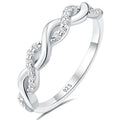 (sz6) Moissanite Wedding Band 925 Sterling Silver Anniversary (Size 6)