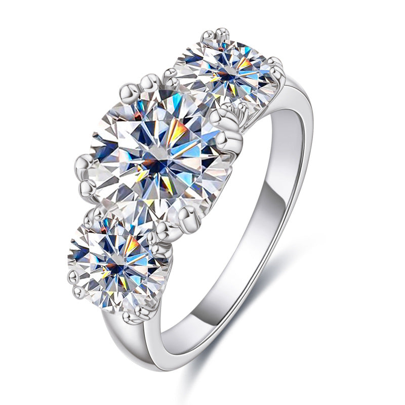 Sanshi 5 Carat D Color Moissanite Ring for Women