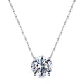 2CT Round Moissanite Pendant Necklace – D Color VVS1 | 925 Sterling Silver